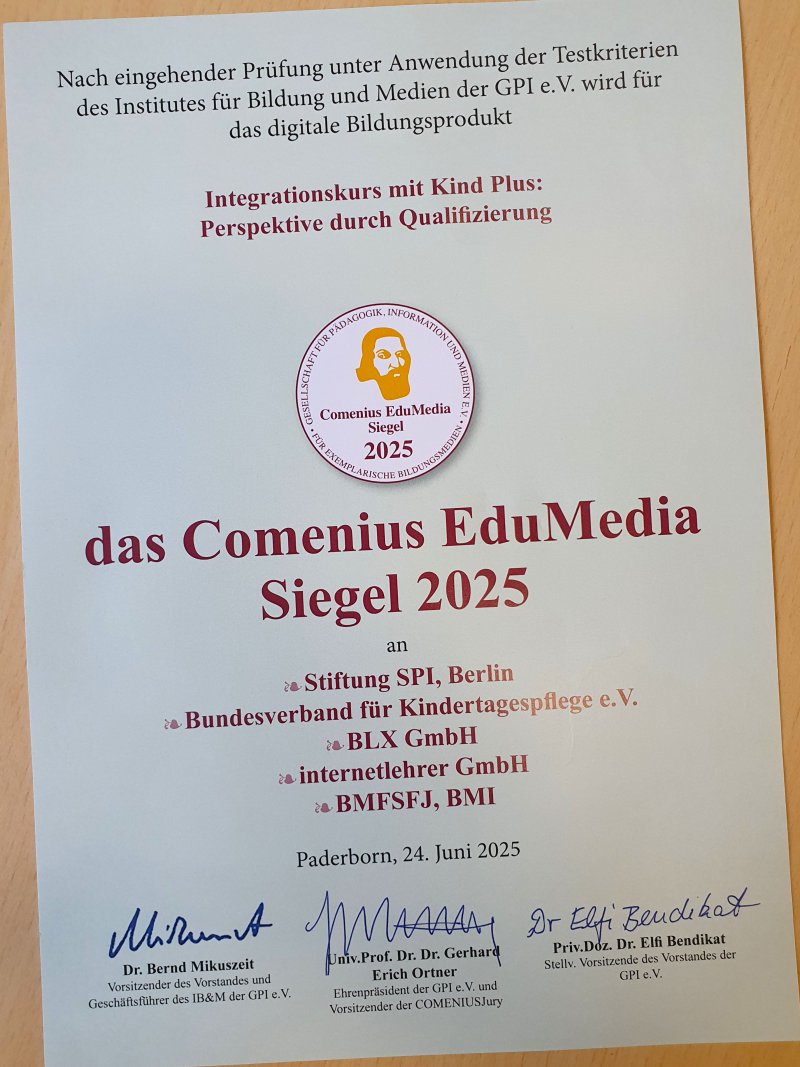 Foto des Comenius-Siegels 2025