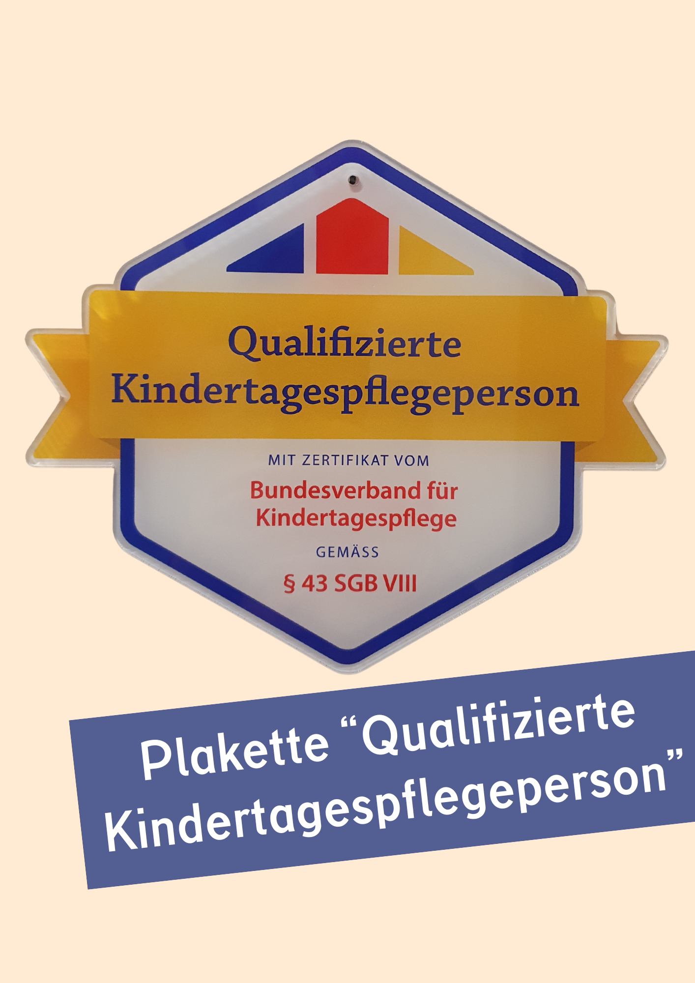 Plakette Zertifizierte Kindertagespflegeperson 